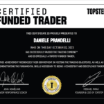 Prop Firm Top Step certificate